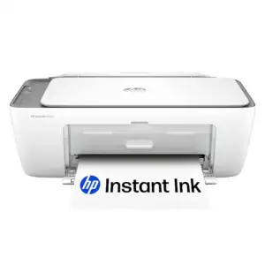 Refurbished: HP DeskJet 2855e Wireless AI-Enabled All-in-One Inkjet Printer - White (Includes 4 Months Instant Ink)