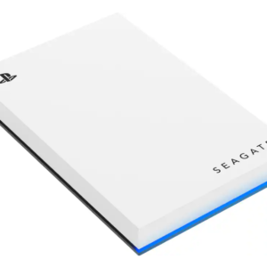 Seagate - Game Drive for PlayStation Consoles 2TB External USB 3.2 Gen 1 Portable Hard Drive with Blue LED Lighting - White